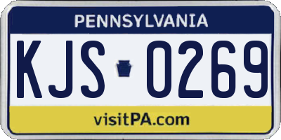 PA license plate KJS0269