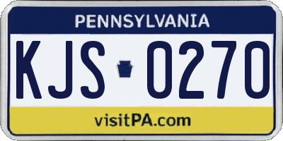 PA license plate KJS0270