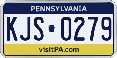 PA license plate KJS0279