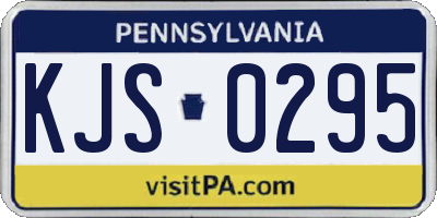 PA license plate KJS0295