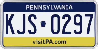 PA license plate KJS0297