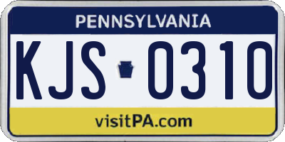 PA license plate KJS0310