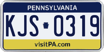 PA license plate KJS0319