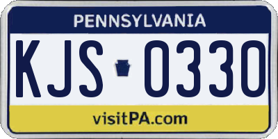PA license plate KJS0330