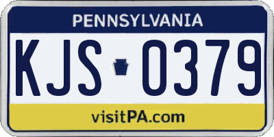 PA license plate KJS0379