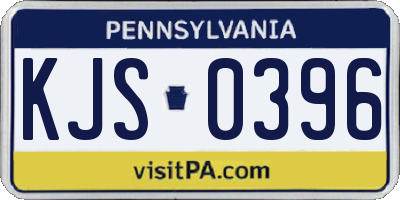 PA license plate KJS0396