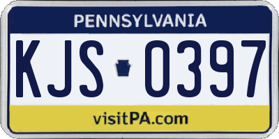PA license plate KJS0397