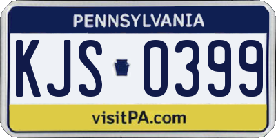 PA license plate KJS0399