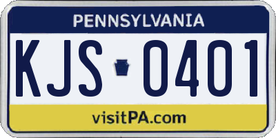 PA license plate KJS0401