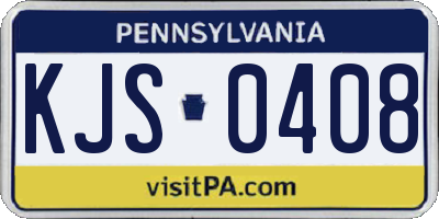 PA license plate KJS0408