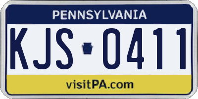 PA license plate KJS0411