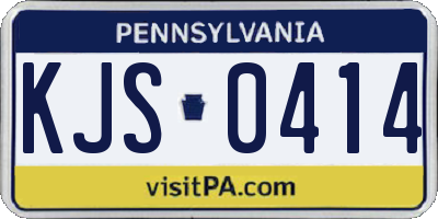 PA license plate KJS0414