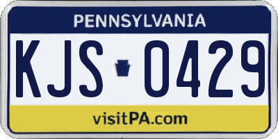 PA license plate KJS0429