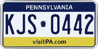 PA license plate KJS0442