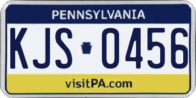 PA license plate KJS0456