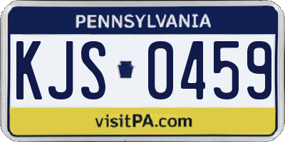 PA license plate KJS0459