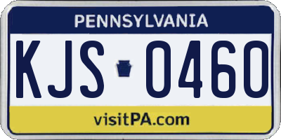 PA license plate KJS0460