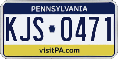 PA license plate KJS0471