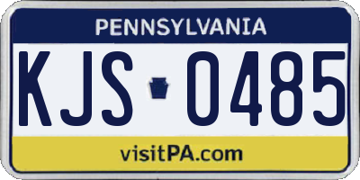PA license plate KJS0485