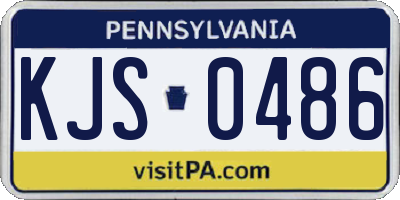 PA license plate KJS0486