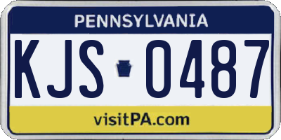 PA license plate KJS0487