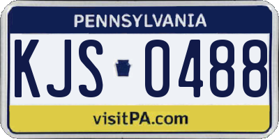 PA license plate KJS0488