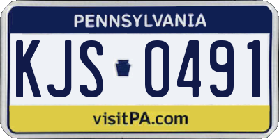 PA license plate KJS0491