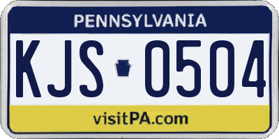 PA license plate KJS0504
