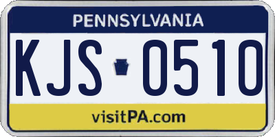 PA license plate KJS0510