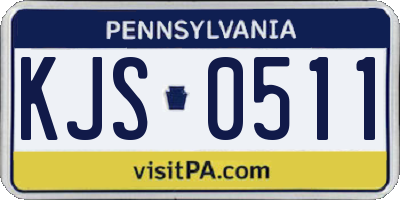 PA license plate KJS0511