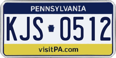 PA license plate KJS0512