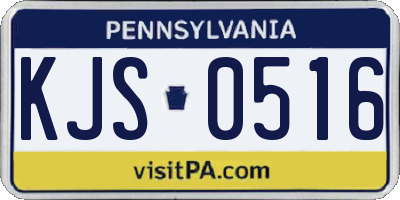 PA license plate KJS0516
