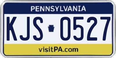PA license plate KJS0527