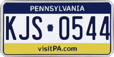 PA license plate KJS0544