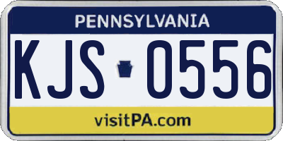 PA license plate KJS0556