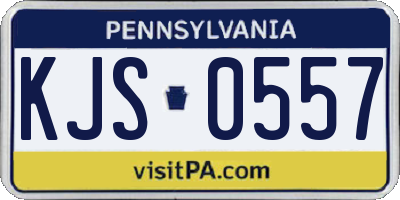 PA license plate KJS0557