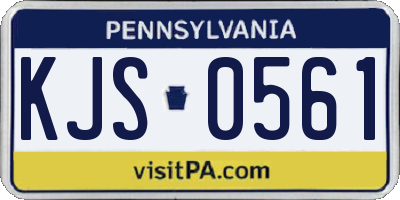 PA license plate KJS0561