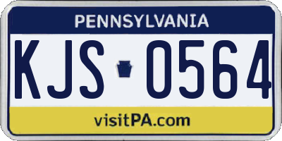 PA license plate KJS0564