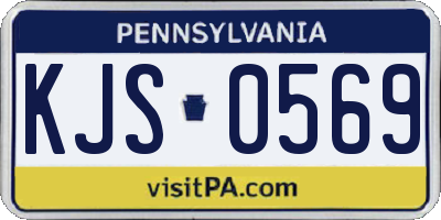 PA license plate KJS0569