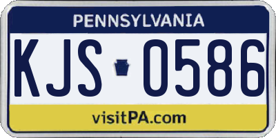 PA license plate KJS0586