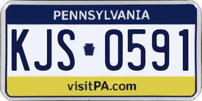 PA license plate KJS0591