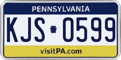 PA license plate KJS0599