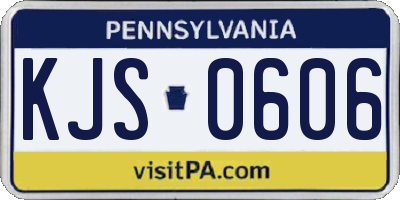 PA license plate KJS0606