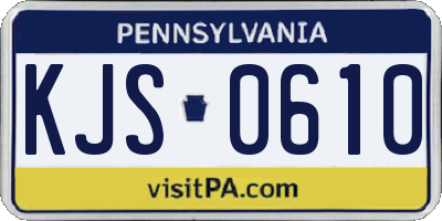 PA license plate KJS0610
