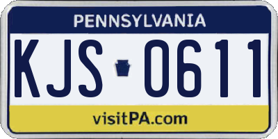 PA license plate KJS0611