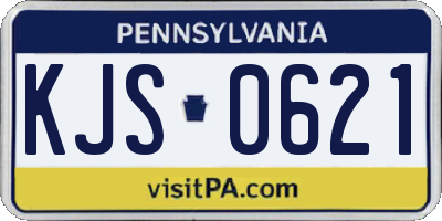 PA license plate KJS0621