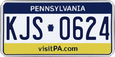 PA license plate KJS0624
