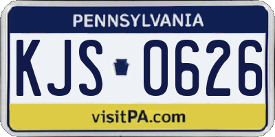 PA license plate KJS0626