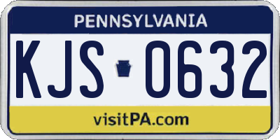 PA license plate KJS0632
