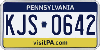 PA license plate KJS0642